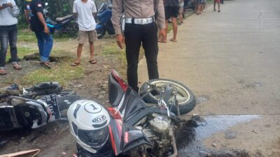 Satlantas Polres Gowa Lakukan Olah TKP Kecelakaan Maut di Dusun Gangang Baku Desa Tanah Karaeng