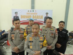 Bantu PMI Penuhi Stok Darah, Kapolres Mojokerto  Ajak Anggota Laksanakan Donor