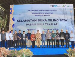 Asisten Pemerintahan dan Kesra Kab. Takalar Wakili Pj. Bupati Takalar Hadiri Selamatan Buka Giling 2024 Pabrik Gula Takalar