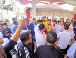 Ribuan Massa Mengiringi DM-HHY Untuk Mendaftar Sebagai Calon Bupati 2024-2029 Di KPU Takalar