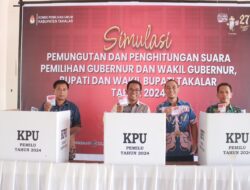 Hadiri Simulasi Pemungutan dan Perhitungan Suara Pilkada Takalar, Pj. Bupati Harap Pemilu Takalar berjalan Lancar, Efektif, Efisien dan Demokratis,”