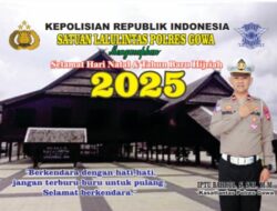 Iklan Ucapan Selamat Hari Natal & Tahun Baru Kasat Lantas Polres Gowa Sulawesi Selatan