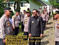 Bersama Kapolres Seluma Mendampingi Kapolda Bengkulu di Polsek Talo.